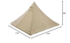 Big Agnes Gold Camp Tarp Safari doors and vents promote airflow.