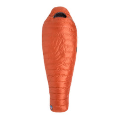 Big Agnes Greystone 30° left-zip sleeping bag for compact carry.