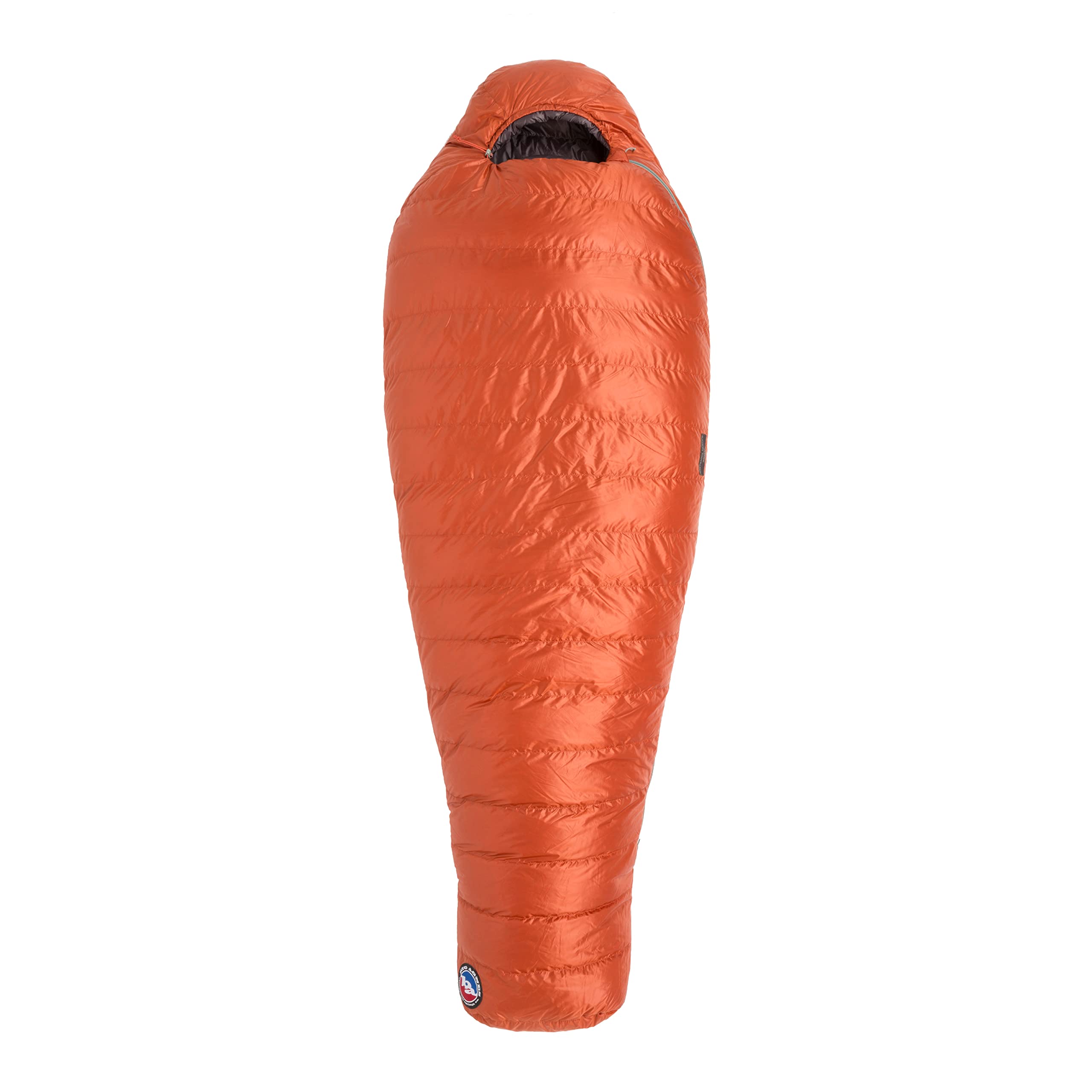 Big Agnes Greystone left-zip close-up highlighting easy access and draft-free warmth.