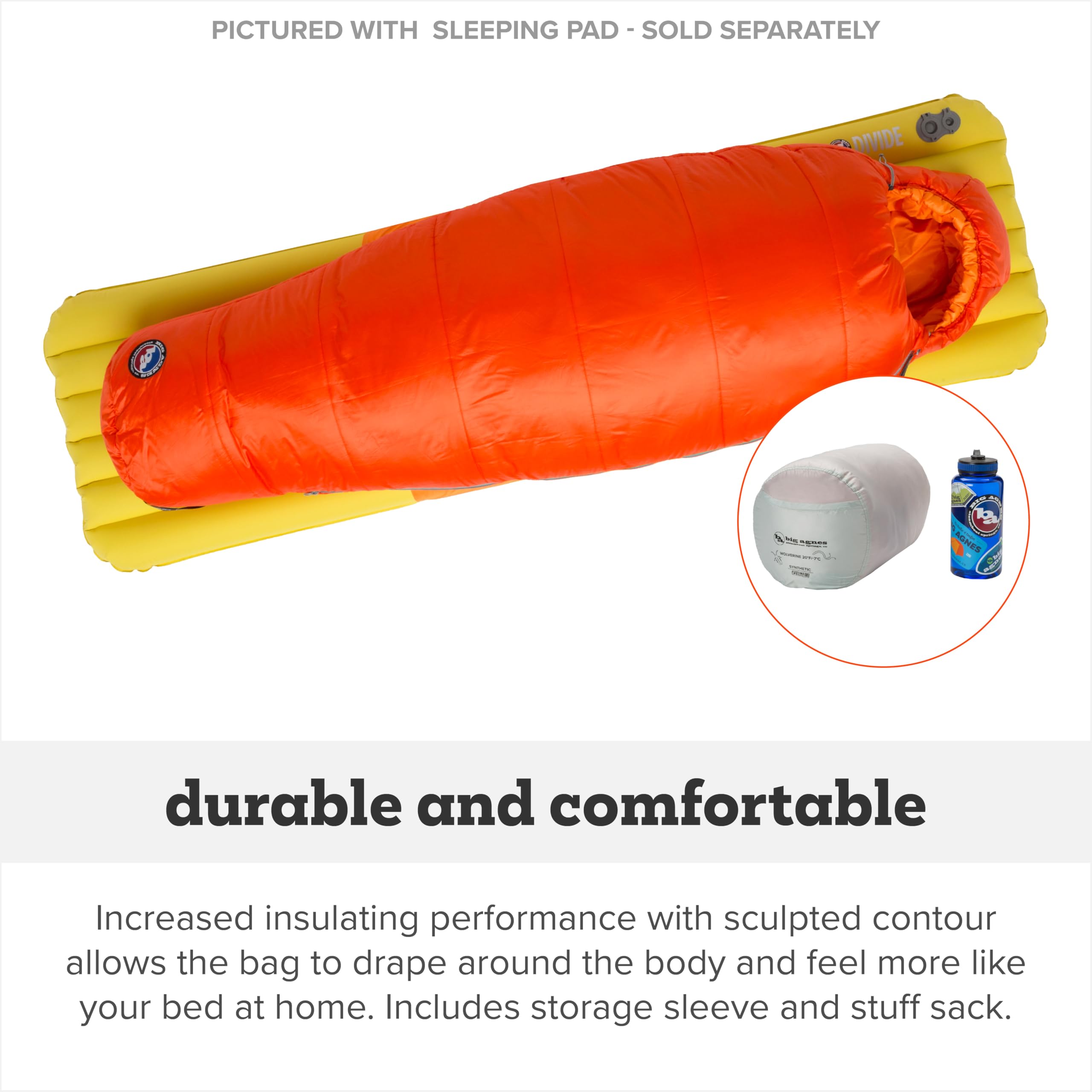 Big Agnes Wolverine Fireline Eco insulation delivers warmth even when damp.