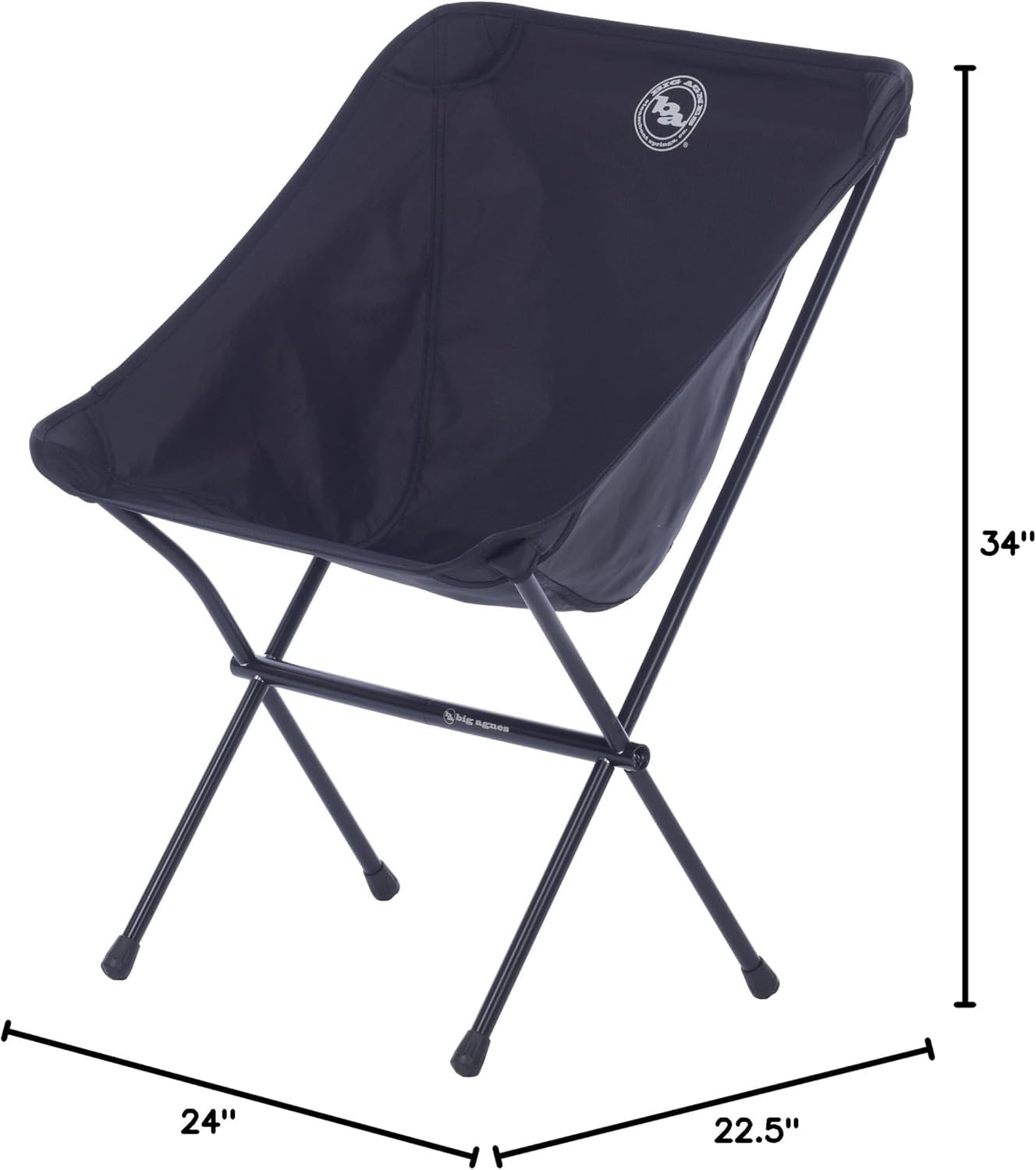 Big Agnes Mica Basin Chair setup shows tool-free, quick camping assembly.