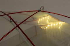 Big Agnes mtnGLO Gear Loft Triangle features built-in tent light.