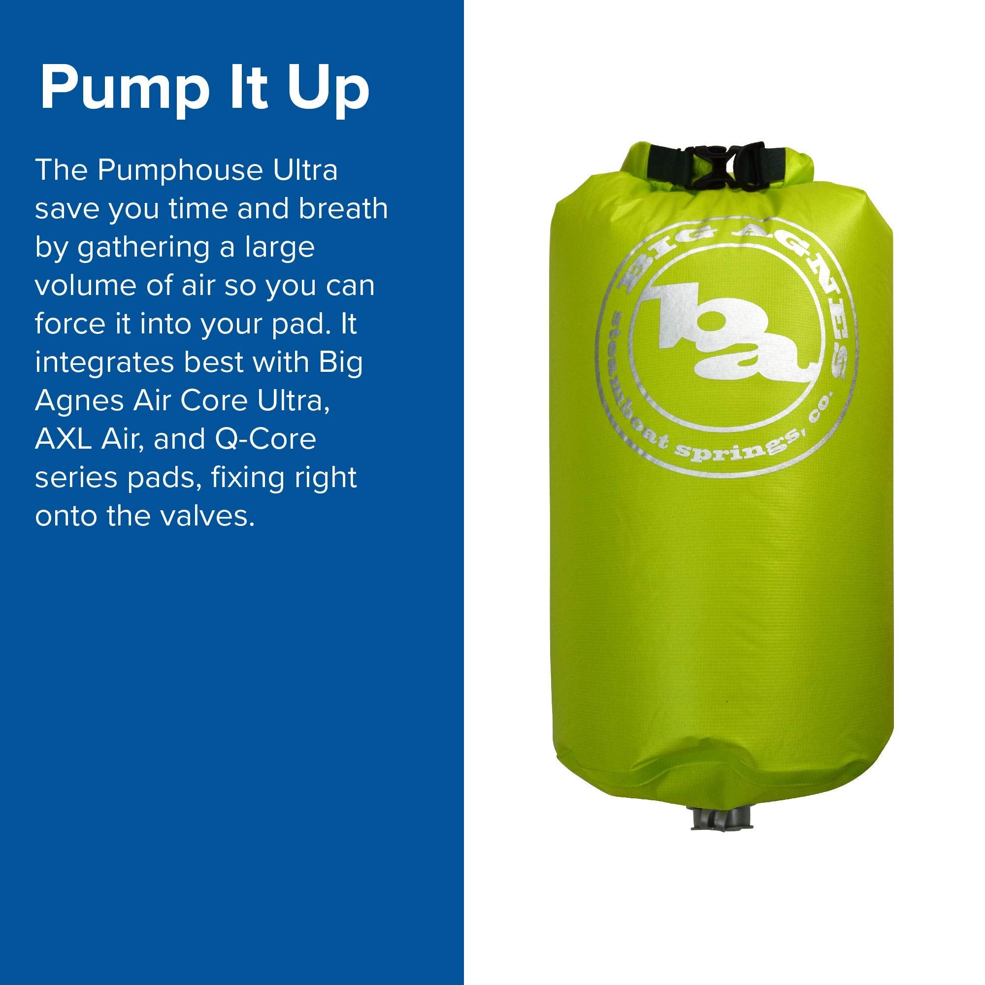 Big Agnes Pumphouse used as a stuff sack and dry bag for gear