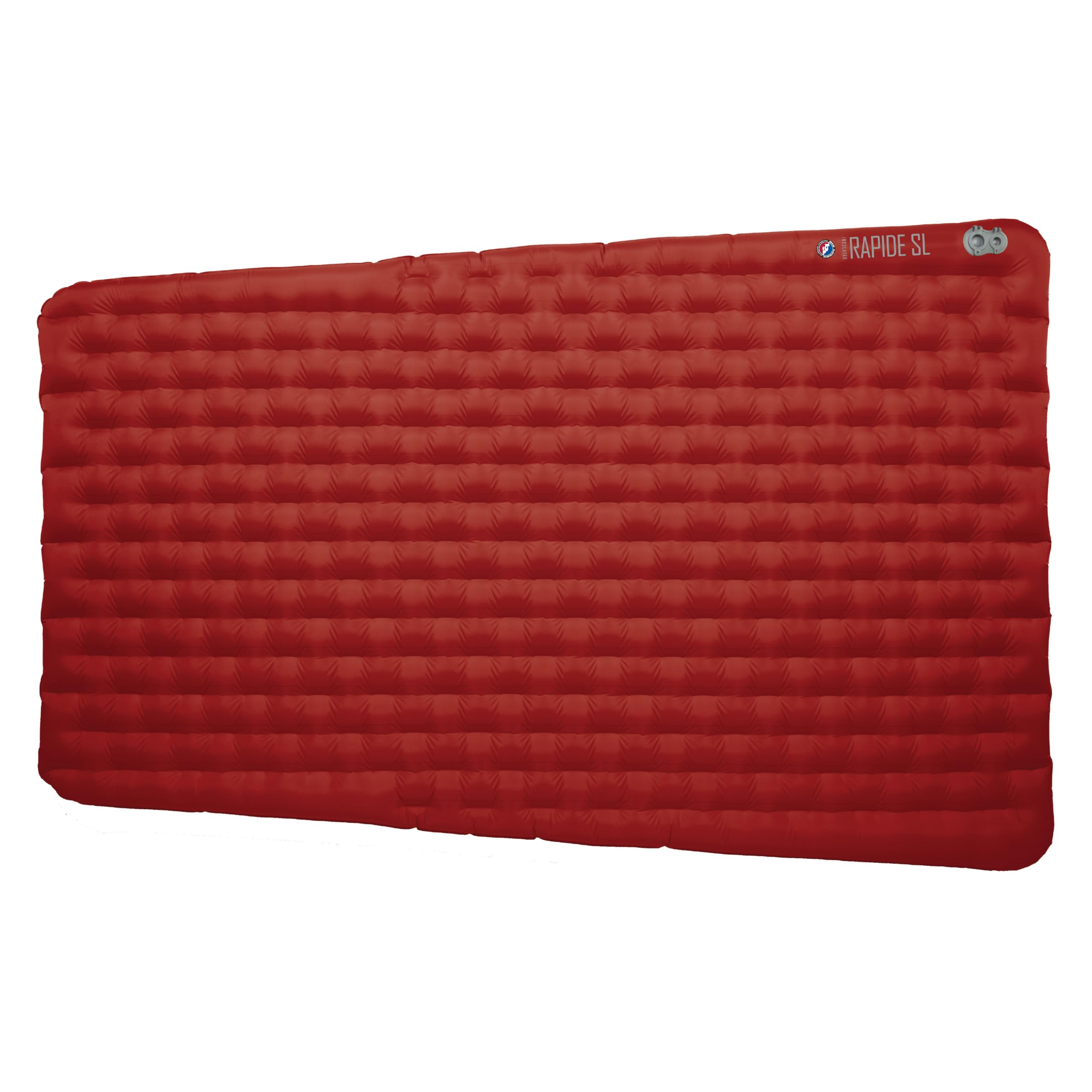 Big Agnes Rapide SL insulated sleeping pad in pack shows compact warmth for three-season trips.