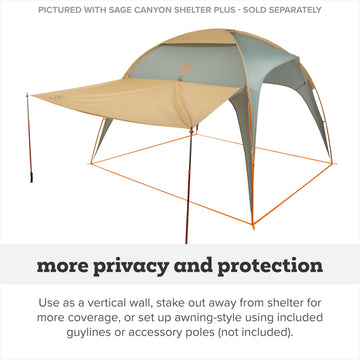 Big Agnes Sage Canyon Plus Wall expands shelter to create private space.