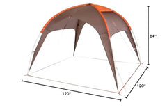 Big Agnes Sage Canyon Shelter Plus in use at an outdoor event highlighting spacious headroom