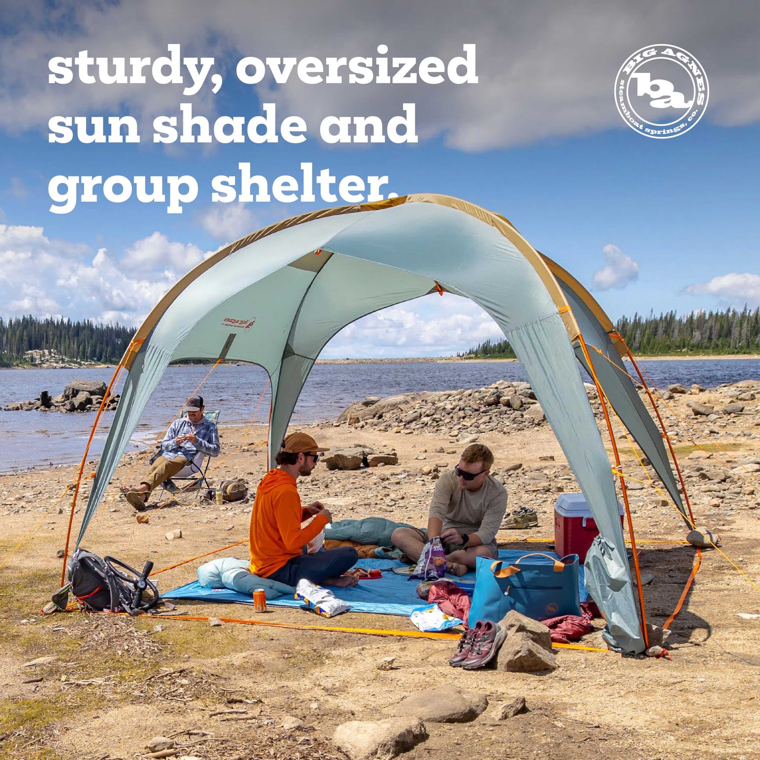 Big Agnes Sage Canyon Wall vertical setup provides a simple shelter wall option.