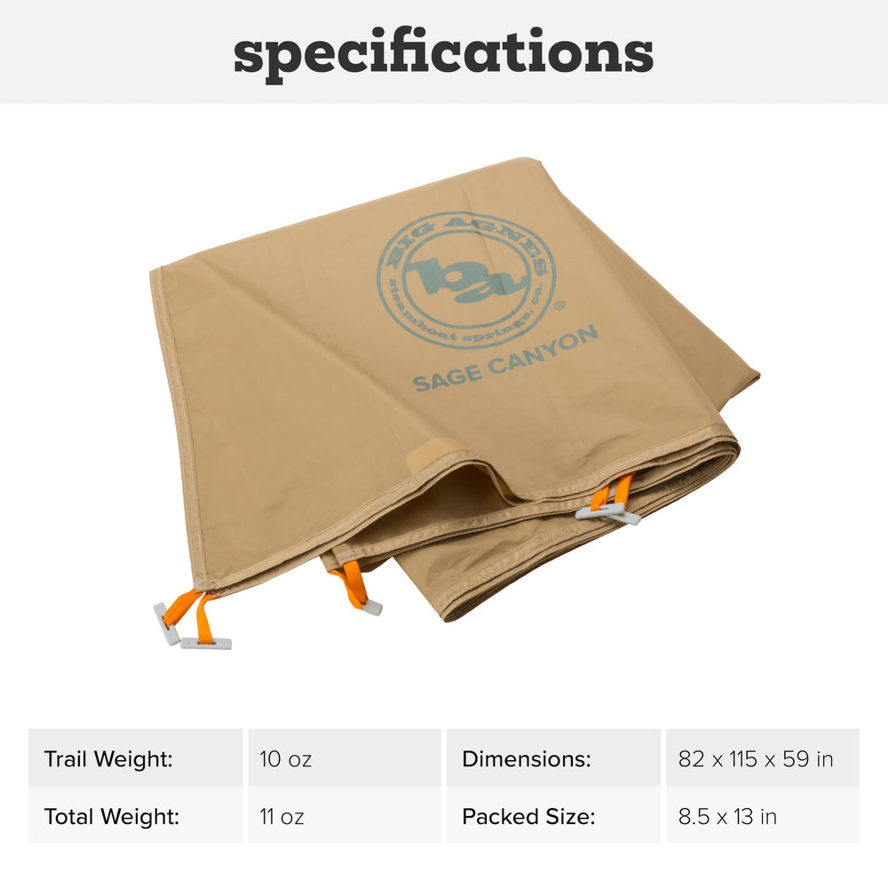 Big Agnes Sage Canyon Wall offers durable weather protection for camping gear.