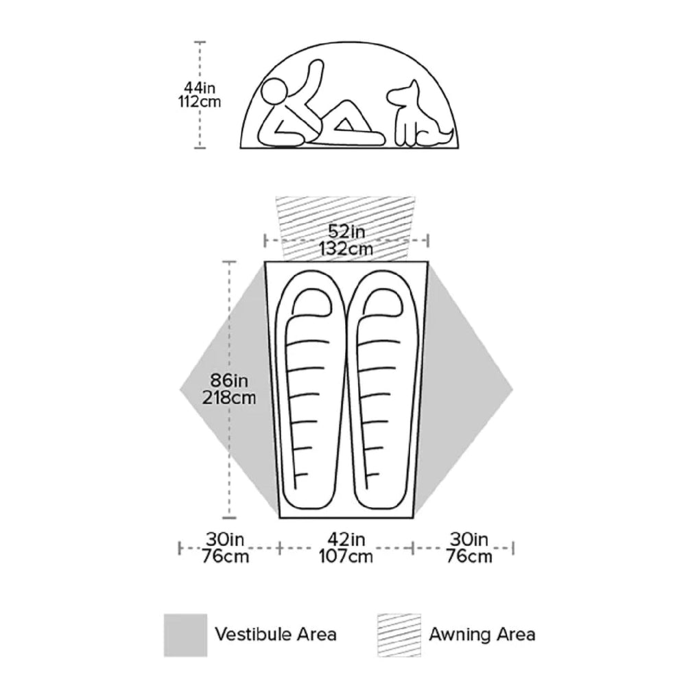 Big Agnes Salt Creek SL front fly vent boosts airflow on warm nights.