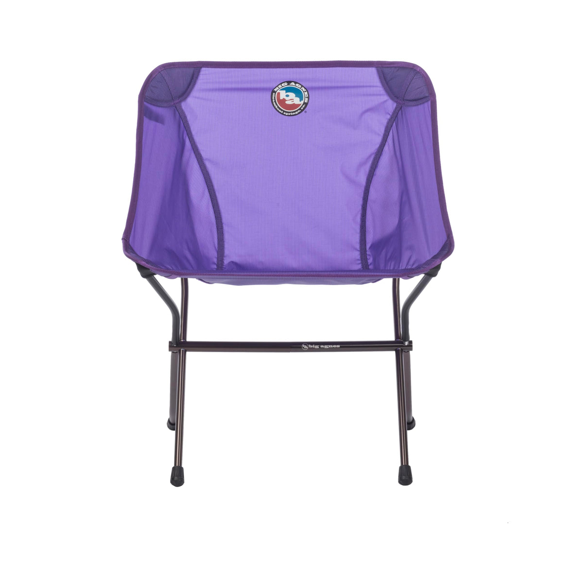 Big Agnes Skyline UL Chair in royal purple, closed, ultra-portable for backpacking.