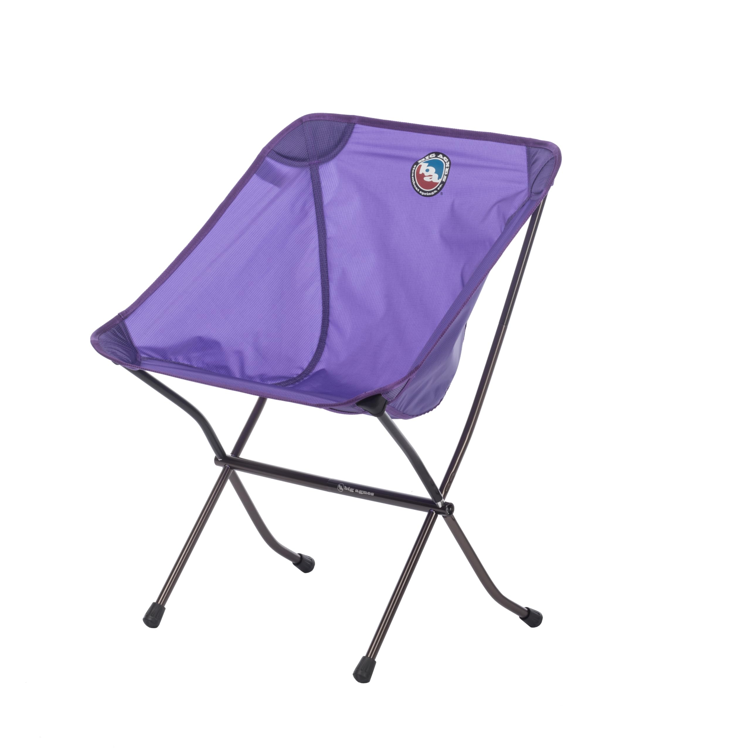 Big Agnes Skyline UL Chair royal purple packed, compact for backcountry trips.