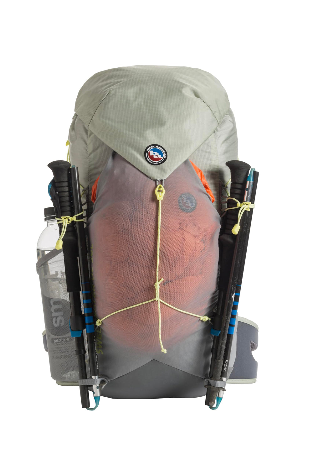 Big Agnes Sweetwater UL 28L back view highlights Load Wrangler system for stable carries