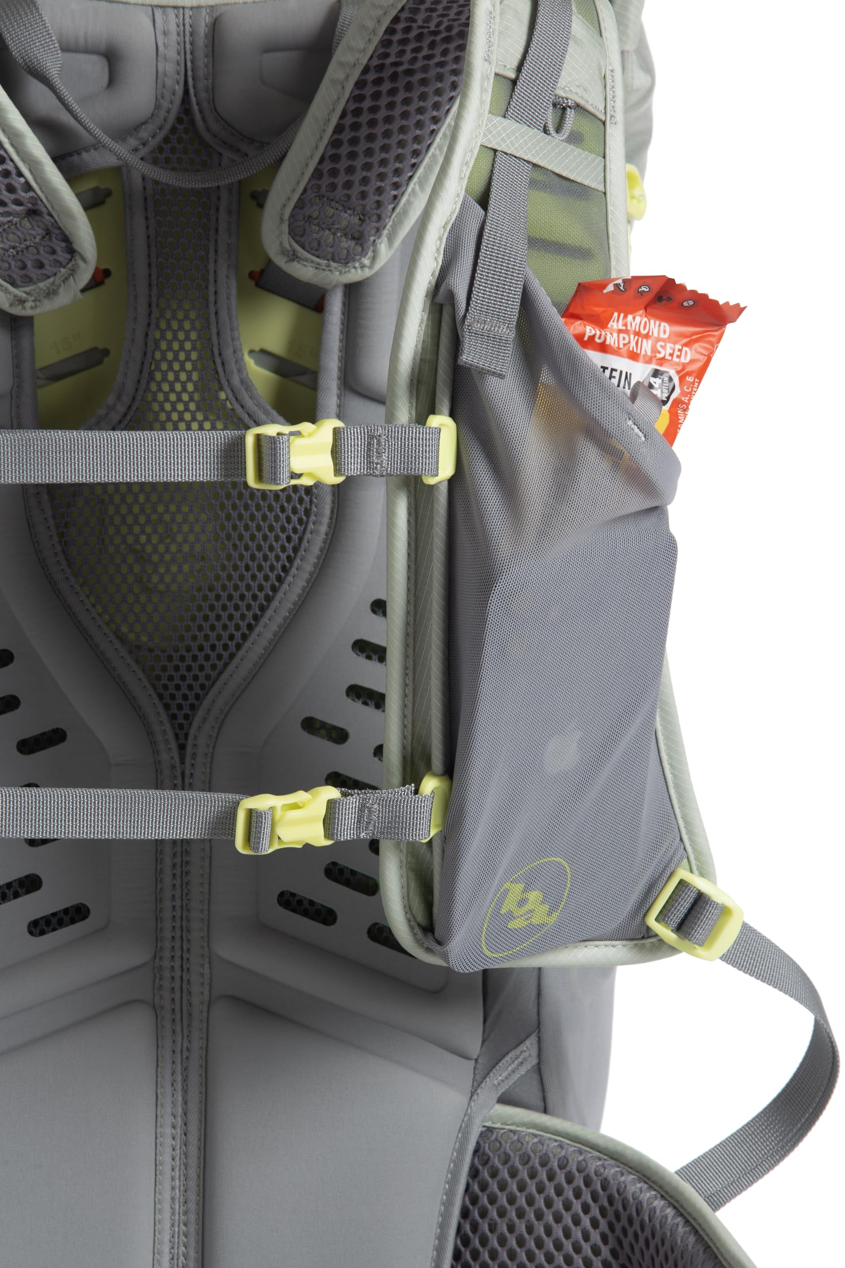 Big Agnes Sweetwater UL 43L quick stash pocket for small essentials.