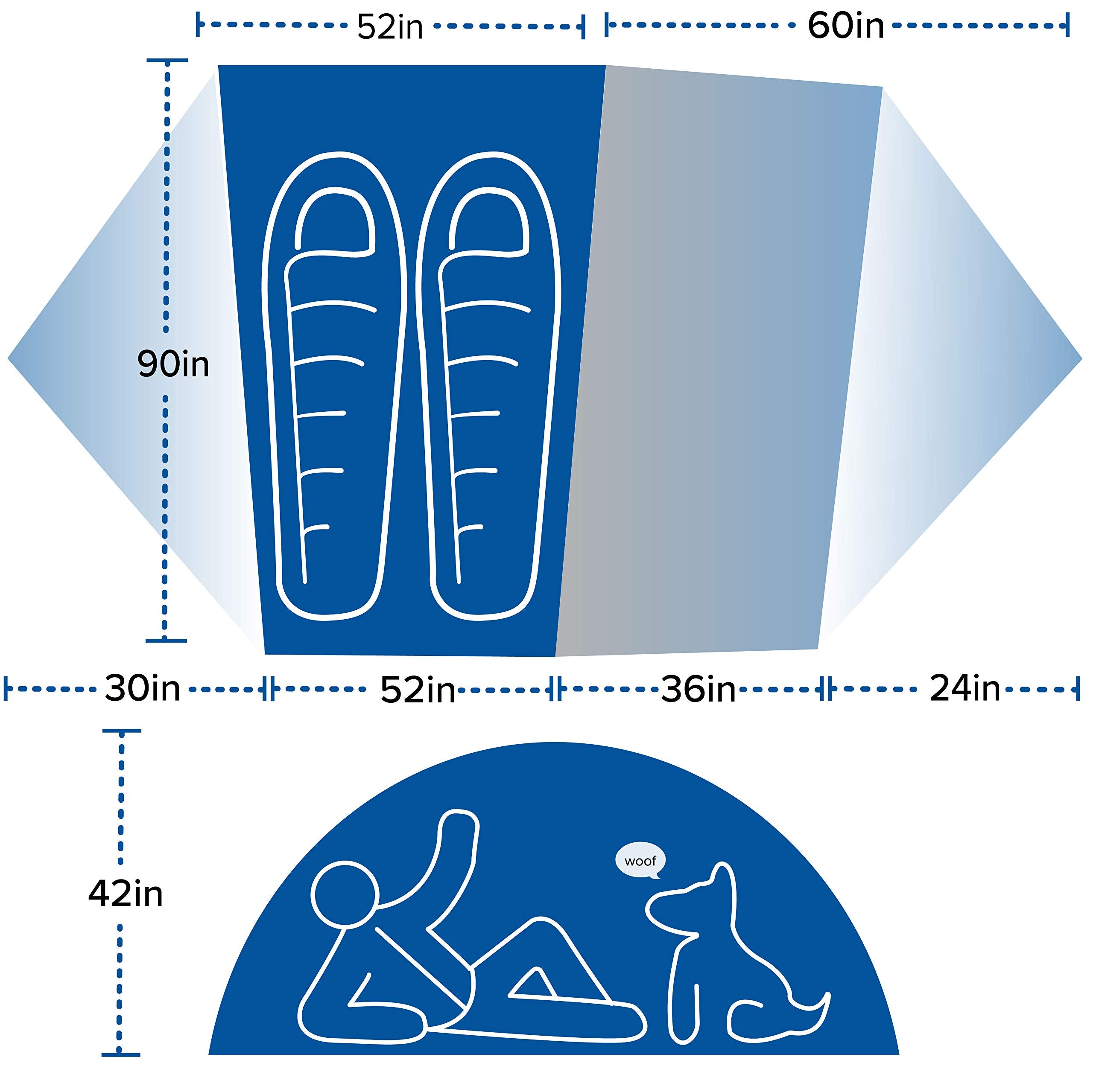 Tent footprint extension option for longer floor life and protection