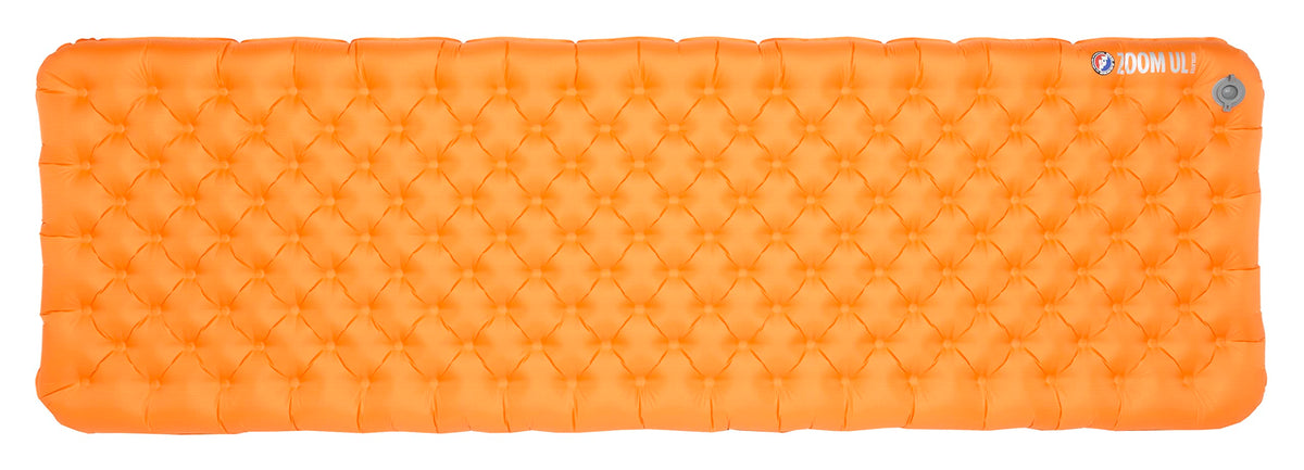 Big Agnes Zoom UL insulated sleeping pad Amber Glow 25x72 delivers ultralight comfort for backcountry nights