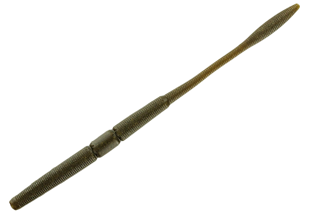 Big Bite Baits Nekorama 7-inch worm in Matte Green Pumpkin for versatile deep and shallow fishing
