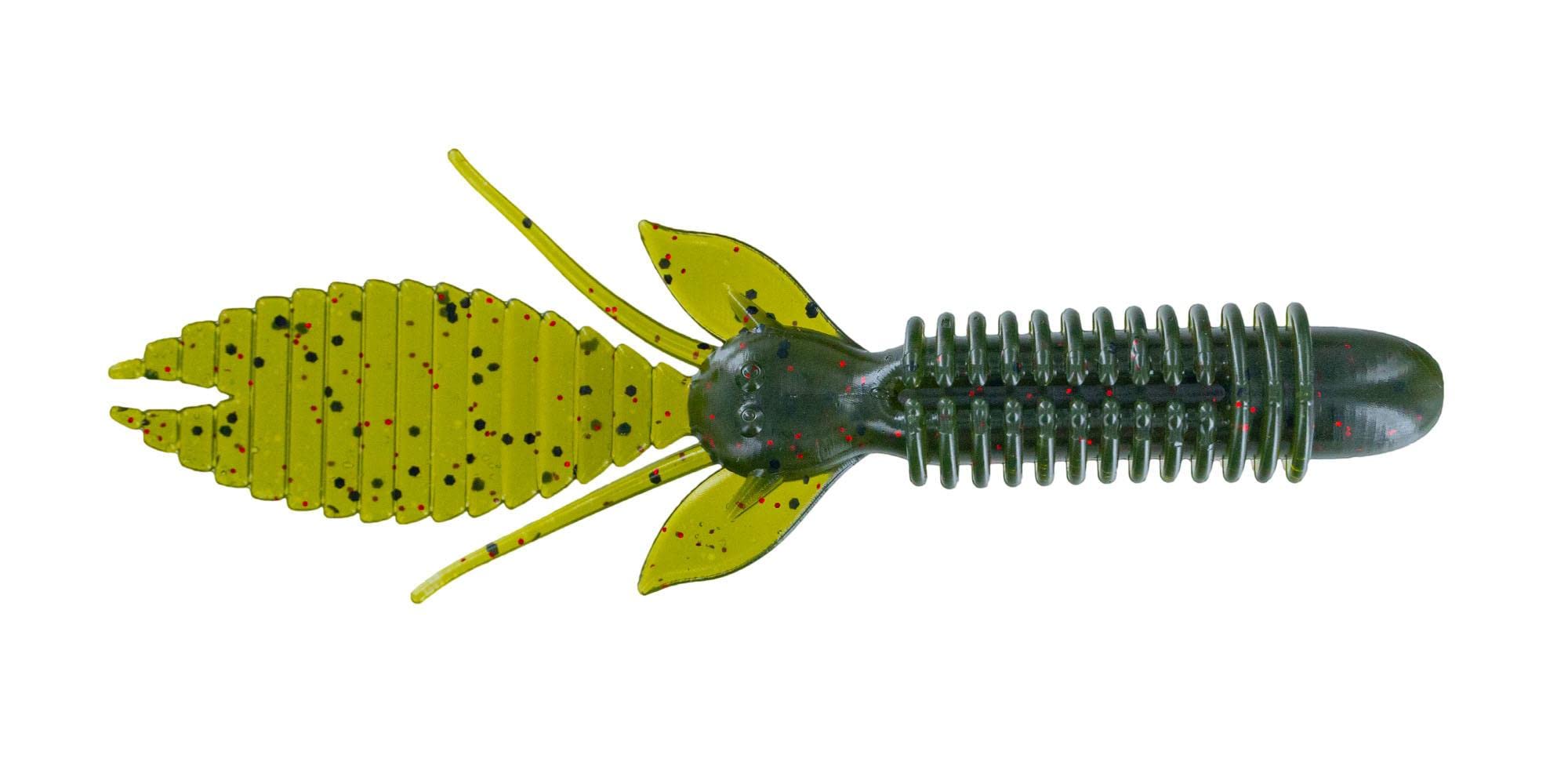 Big Bite Baits BFE 4.5-inch Dark Watermelon Red glides through cover for better hookups.
