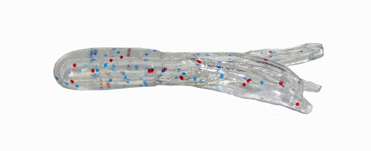 Big Bite Baits Crappie Tube Firecracker 1.5-inch lure ideal for crappie jigging and night fishing