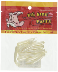 Big Bite Baits Crappie Tube Pearl 1.5 inch attracts crappie in varied water conditions