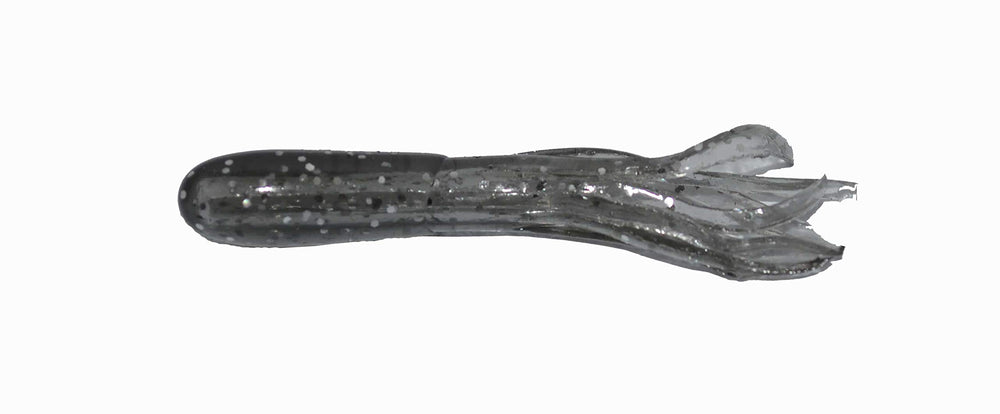 Big Bite Baits Crappie Tube smoke sparkle ready for crappie bites