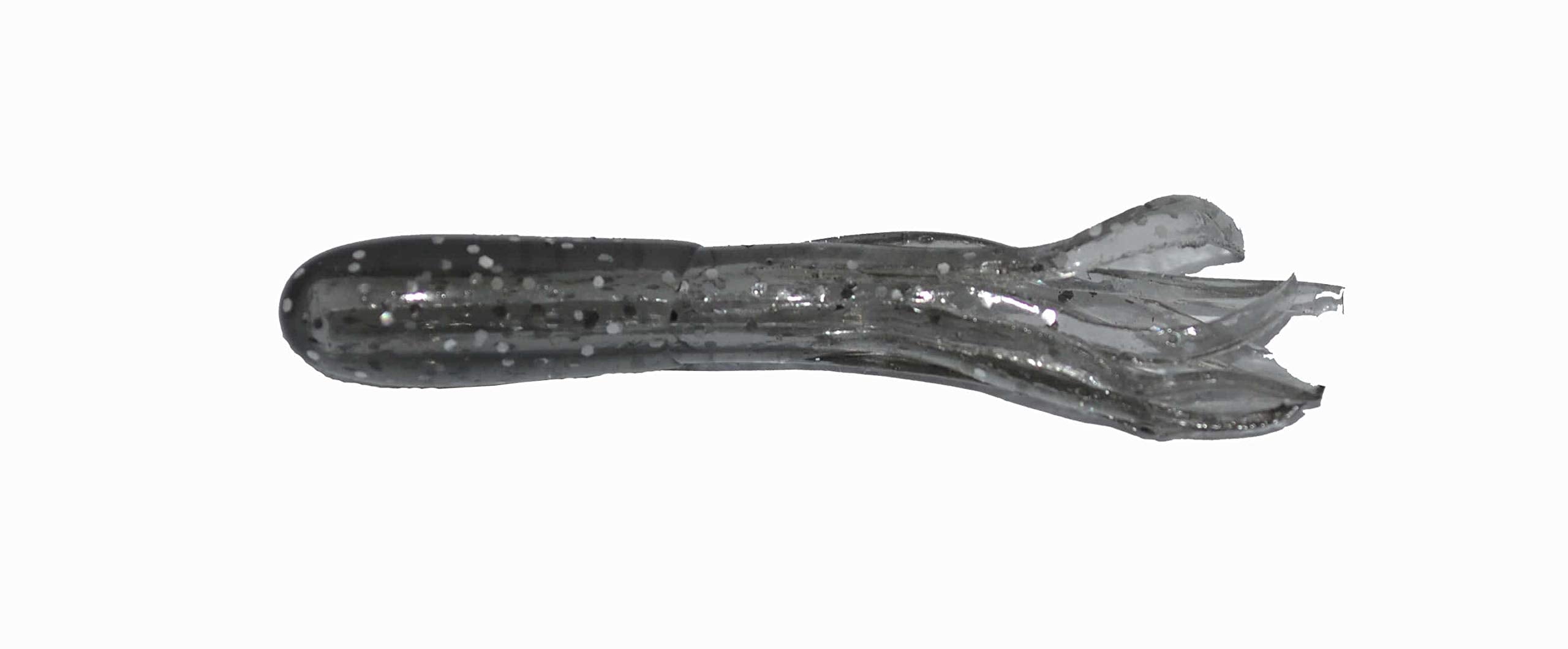 Big Bite Baits Crappie Tube smoke sparkle ready for crappie bites
