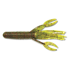 Big Bite Baits Craw Tube Tilapia 4in claws profile highlights crawfish defense pose.