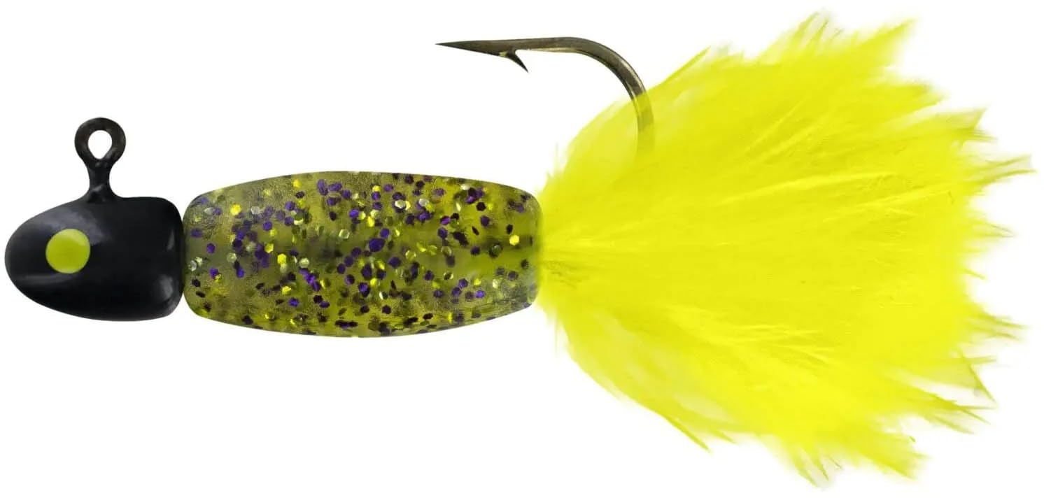 Big Bite Baits Lindner Panfish Special chartreuse 1.5-inch jig for ready-to-use panfish fishing