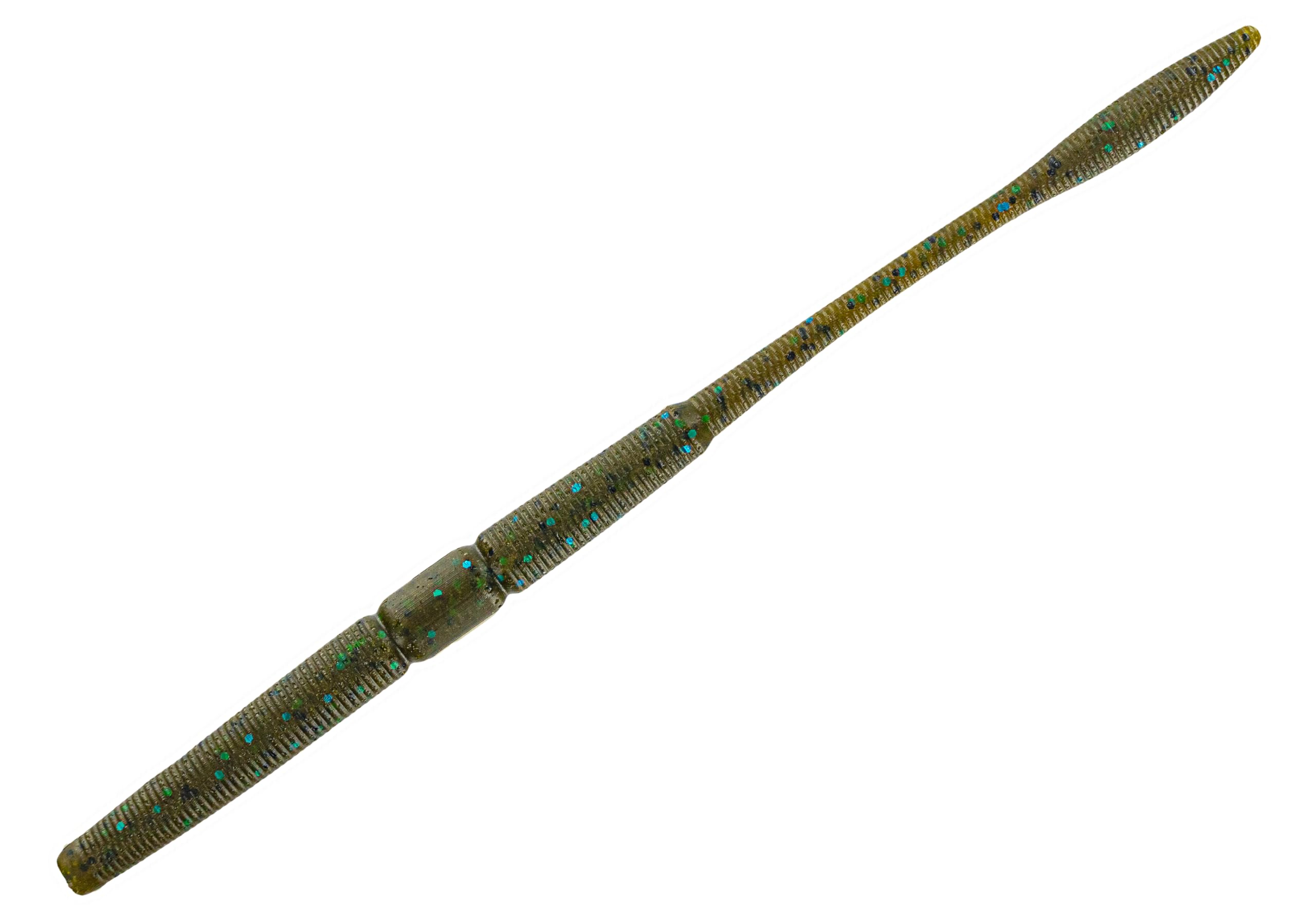 Big Bite Baits Nekorama 7-inch worm in Matte Green Pumpkin Blue for versatile depth fishing