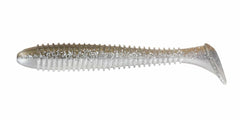 Big Bite Baits Pro Swimmer 4.8-inch swimbait with ribbed tail, ideal for bass fishing