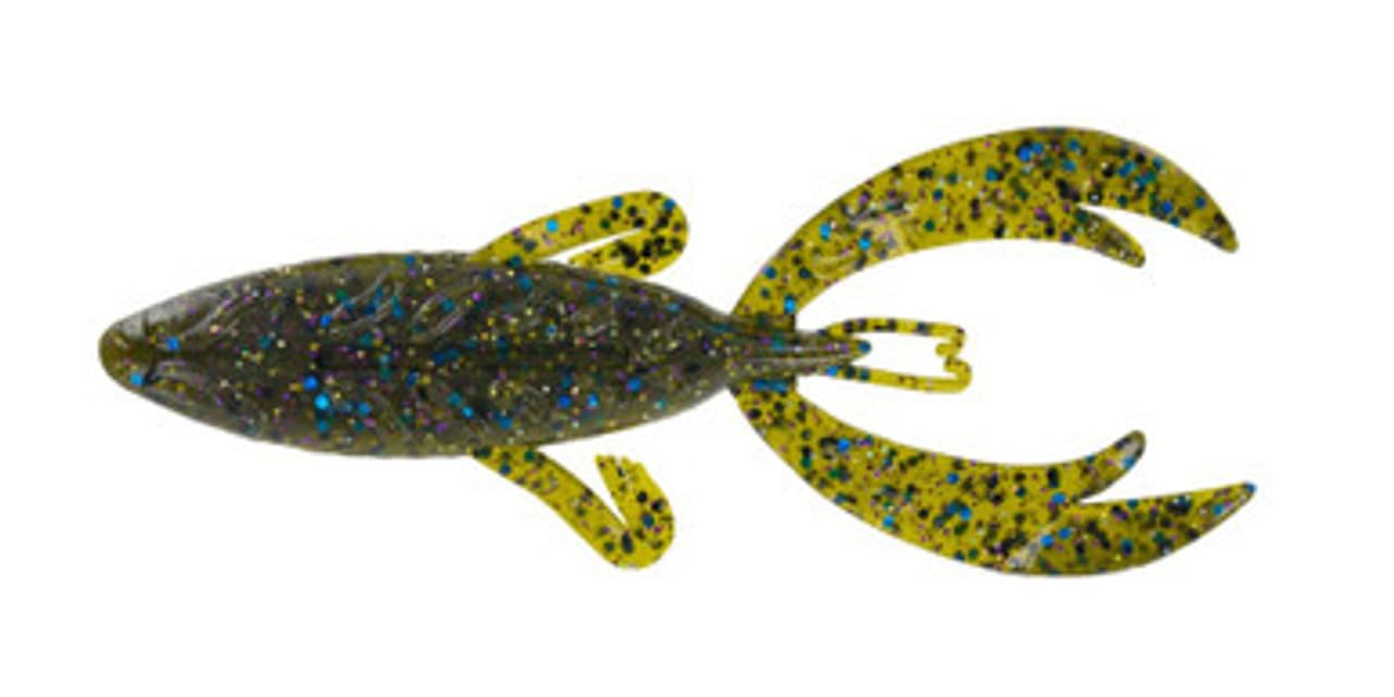 Big Bite Baits Rojas Fighting Frog Tilapia Magic lure for bass; ideal for Texas rig and jig setups.