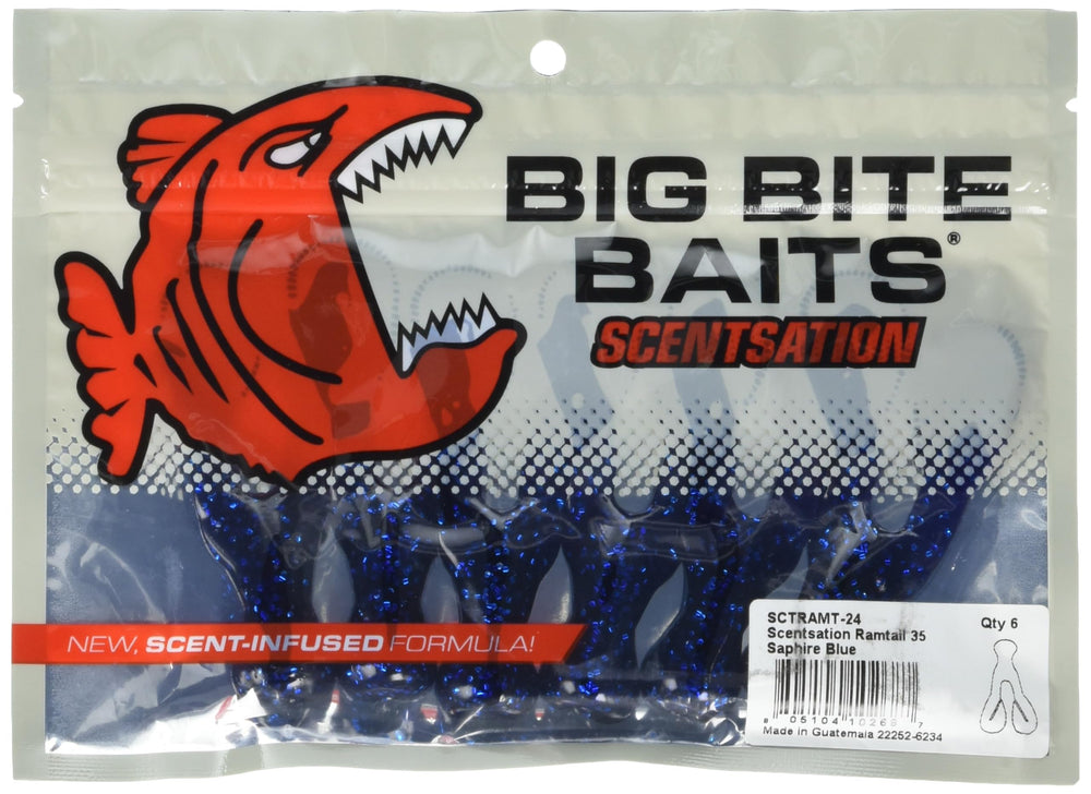 Big Bite Baits SCENTSATION RAMTAIL tight profile ideal for finesse jig setups.