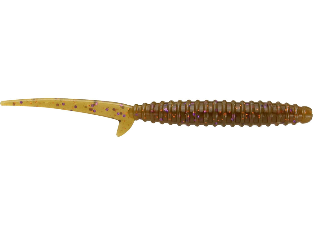 Big Bite Baits Scentsation Thresher Worm 4-inch with shark-fin tail ideal for finesse dropshot presentations