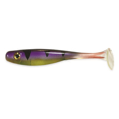Big Bite Baits Suicide Shad Purple Perch close view shows color realism for lure presentations.