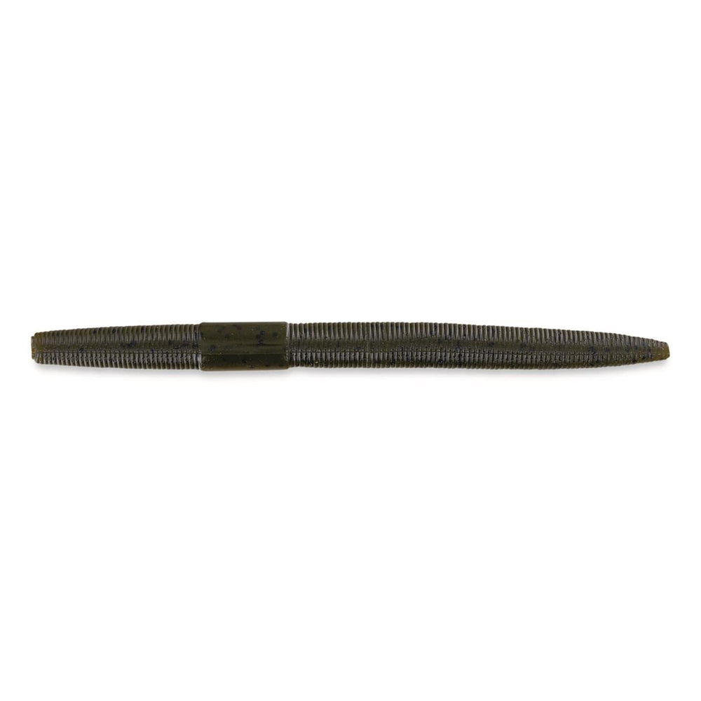 Close-up of Big Bite Baits Trick Stick 5in Junebug showcasing soft plastic texture