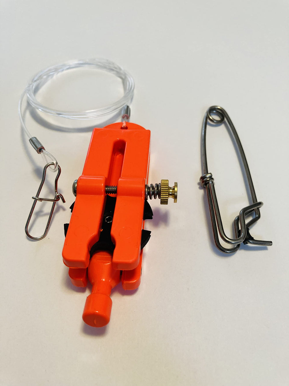 Big C Tackle Pro Release II Downrigger Clip Flame Orange side view