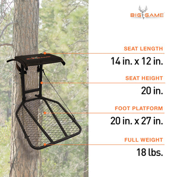 Supports up to 300 pounds for a stable hunting setup
