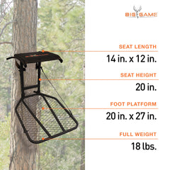 Supports up to 300 pounds for a stable hunting setup