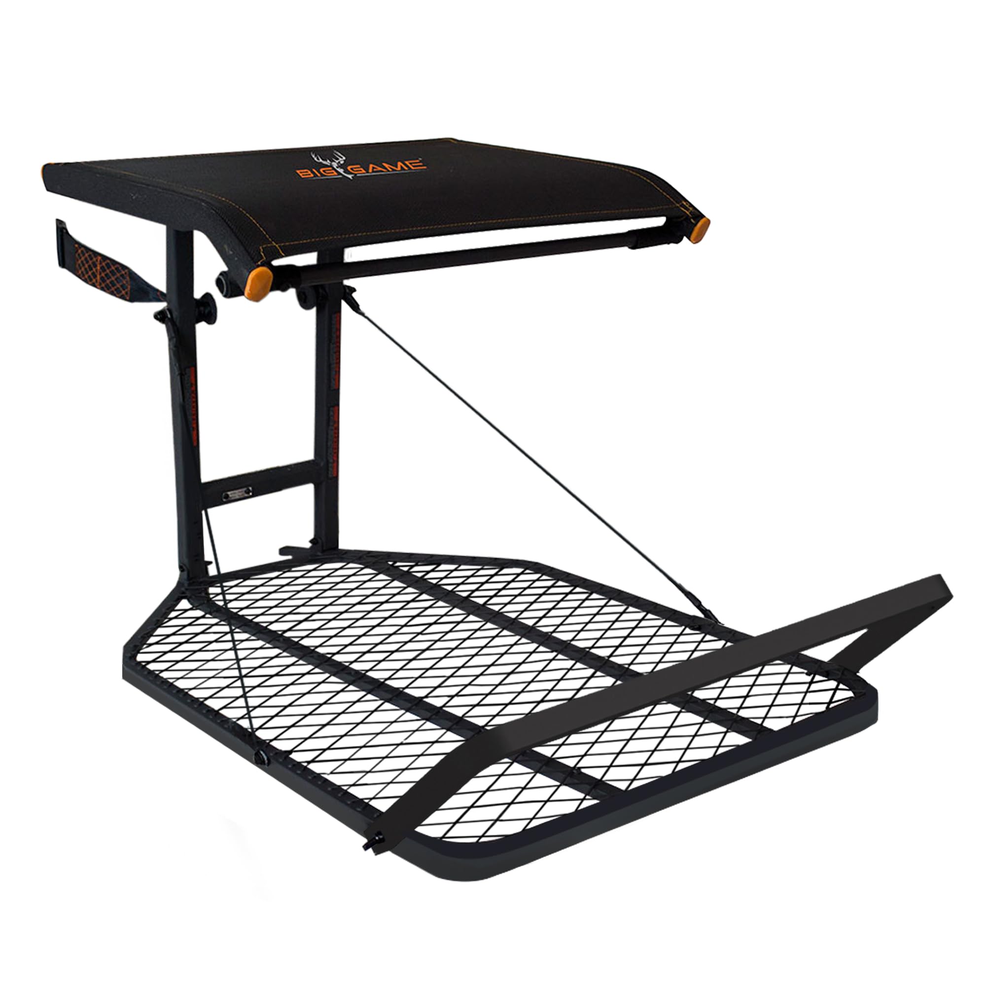 Big Game Captain XC Hang-On Stand fits trees nine inches or wider for secure mounting.
