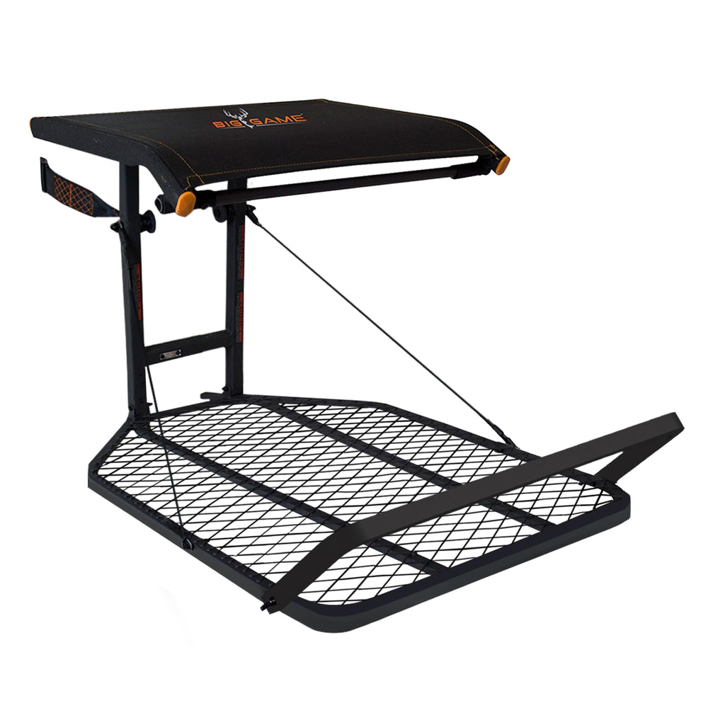 Big Game Captain XC Hang-On Stand fits trees nine inches or wider for secure mounting.
