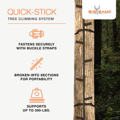 BIG GAME climbing sticks configuration shown for portable hunting setups