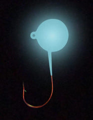 Big Nasty Tackle glow-paint bottom-pounder jig helps target burbot or eelpout.