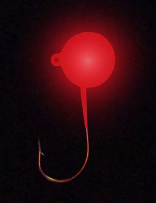 Big Nasty Tackle glow jig side view highlighting glow for deep-water fishing