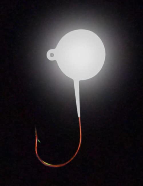 Glow-paint pout-pounder jig aids ice fishing and night fishing success
