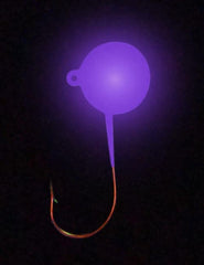 Big Nasty Tackle Pout Pounder Jig, purple side view, perfect for bottom pounding and deep-water bites.