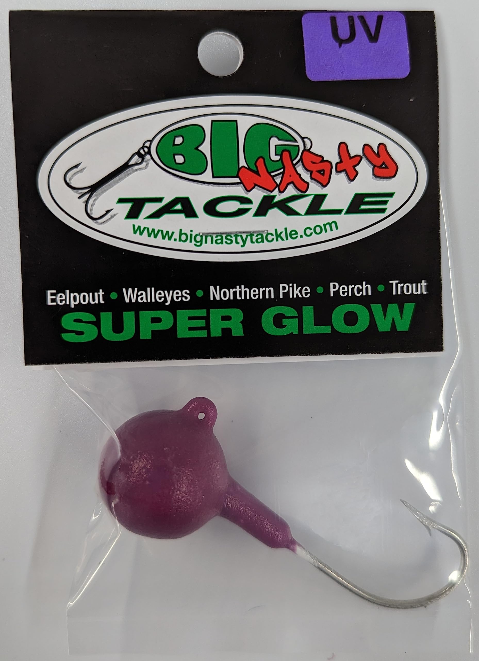 Bottom view of Blue Big Nasty Tackle Jaw Breaker Jig in action