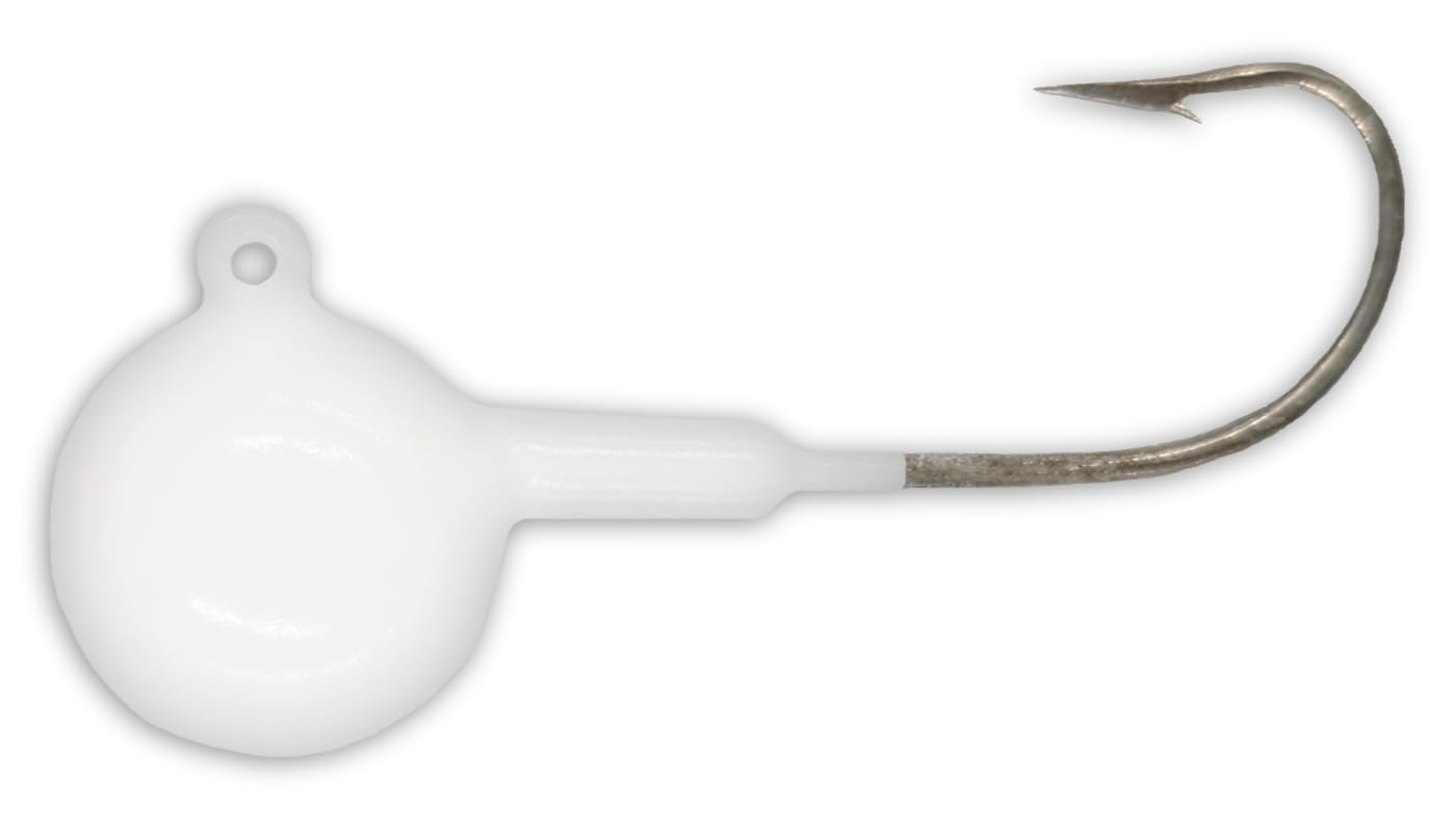 Big Nasty Tackle Super Glow Jaw Breaker Jig blue glow close up for deep water fishing