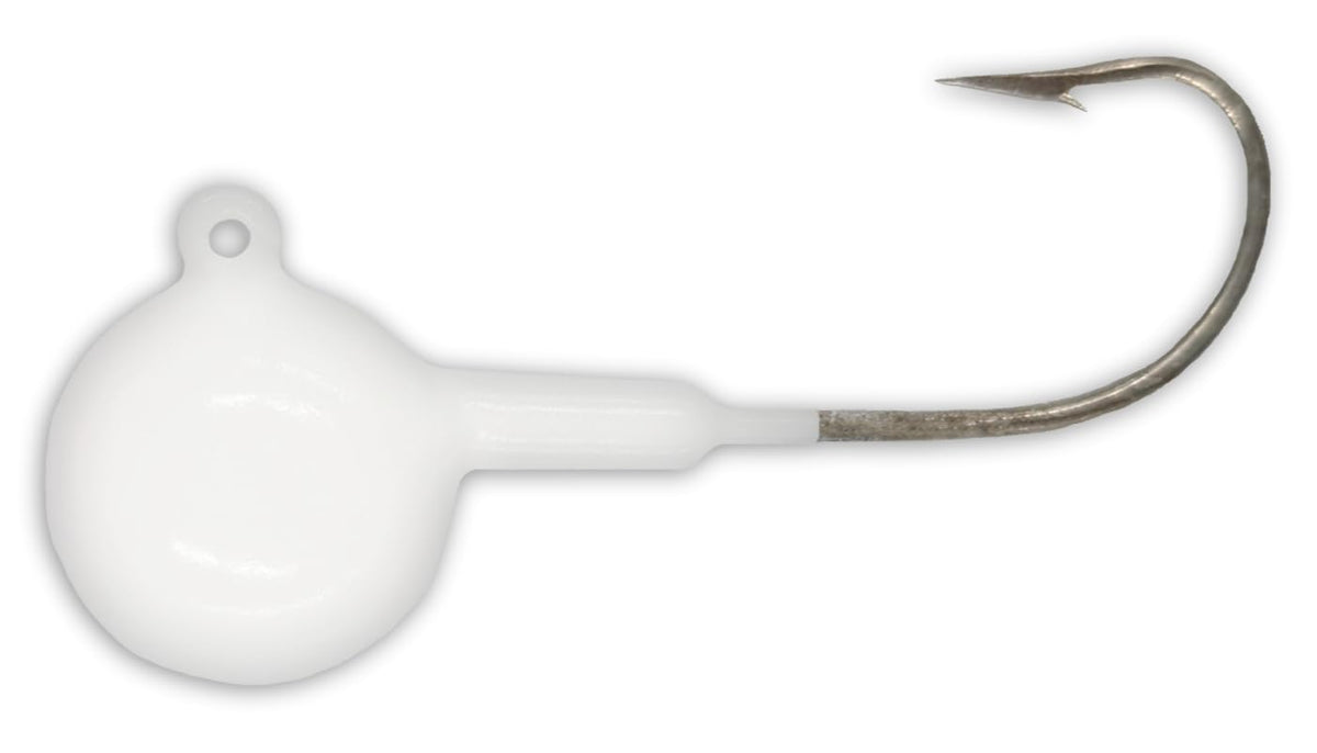 Big Nasty Tackle Super Glow Jaw Breaker Jig blue glow close up for deep water fishing