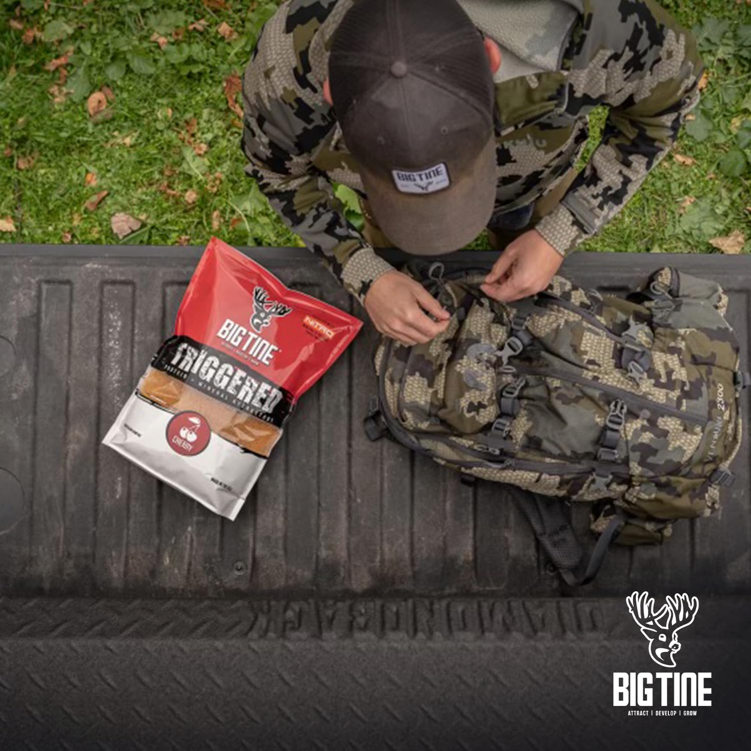 Big Tine Triggered packaging highlights year-round attractant for scouting