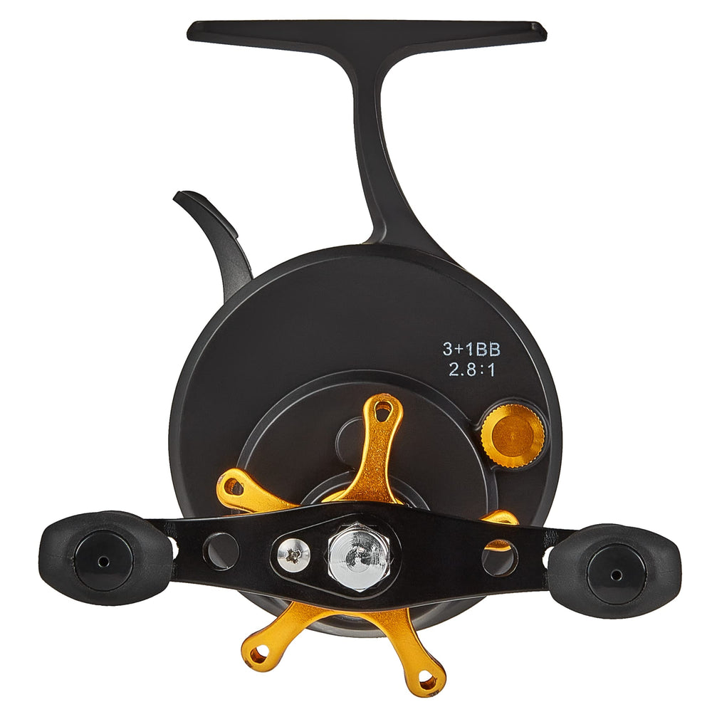 Bigchub inline ice fishing reel adjustable star drag offers precise control.