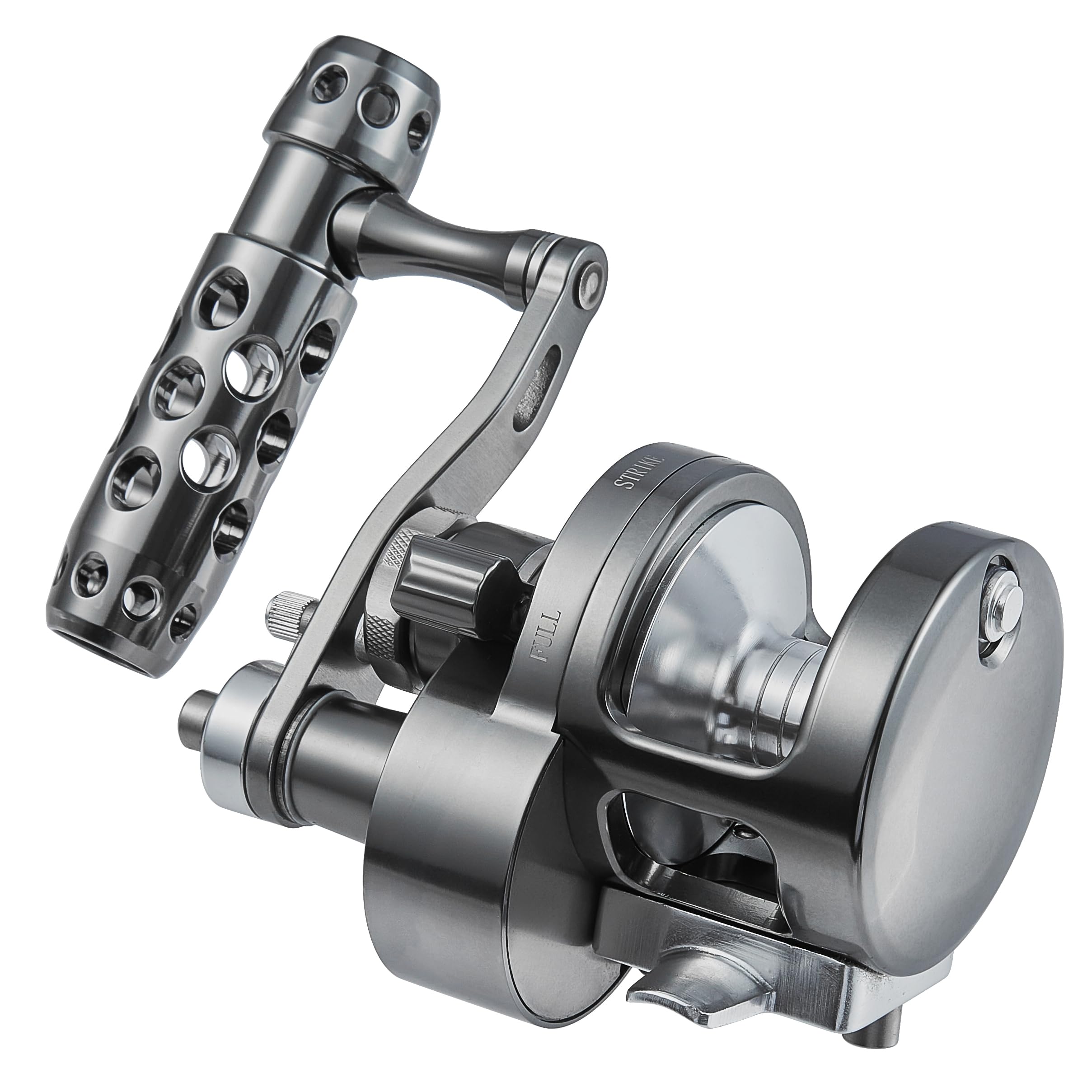 Lever drag knob and dual gear ratios 4.5:1 and 2.1:1